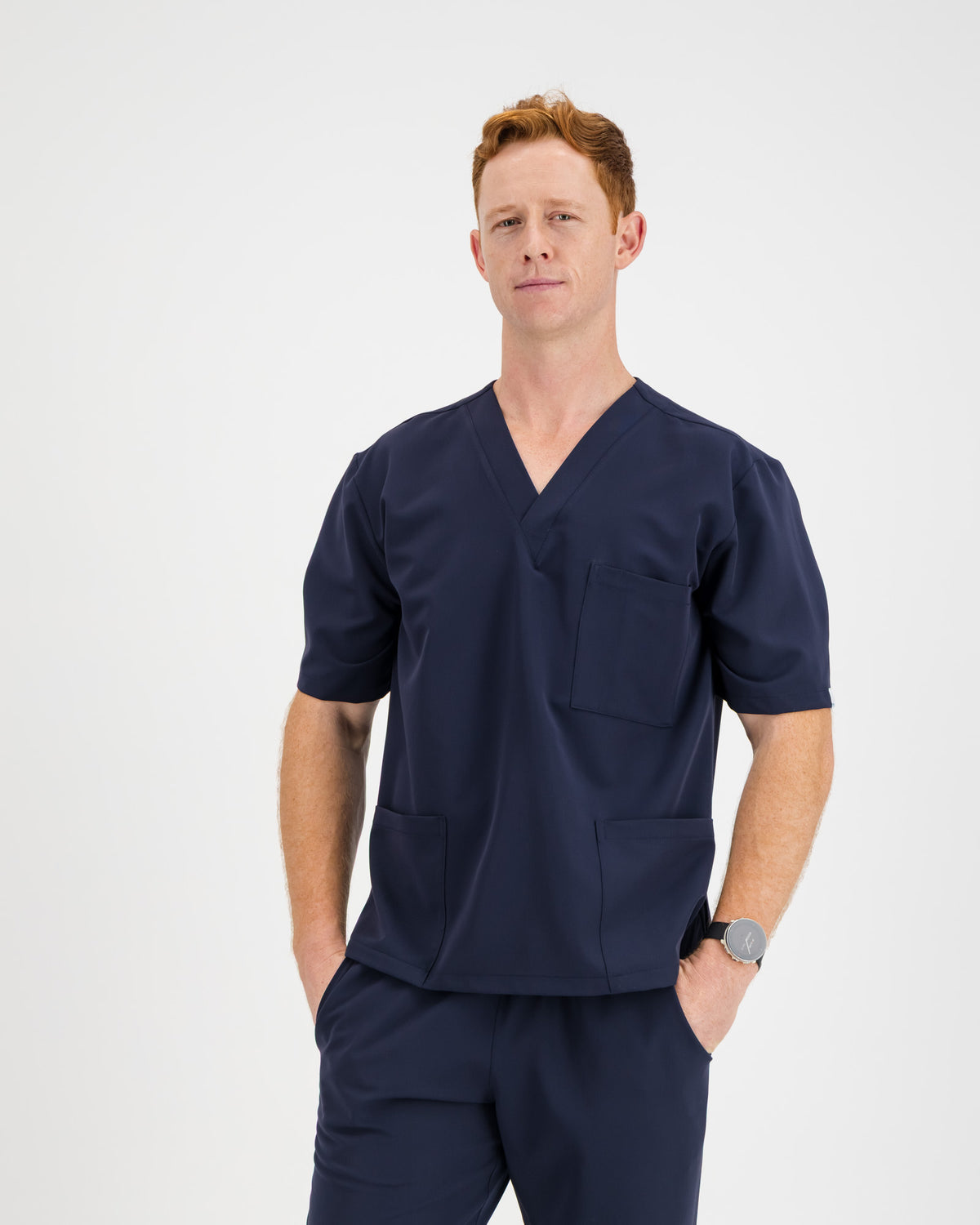 VYTA Core Mens Scrub Top - Navy