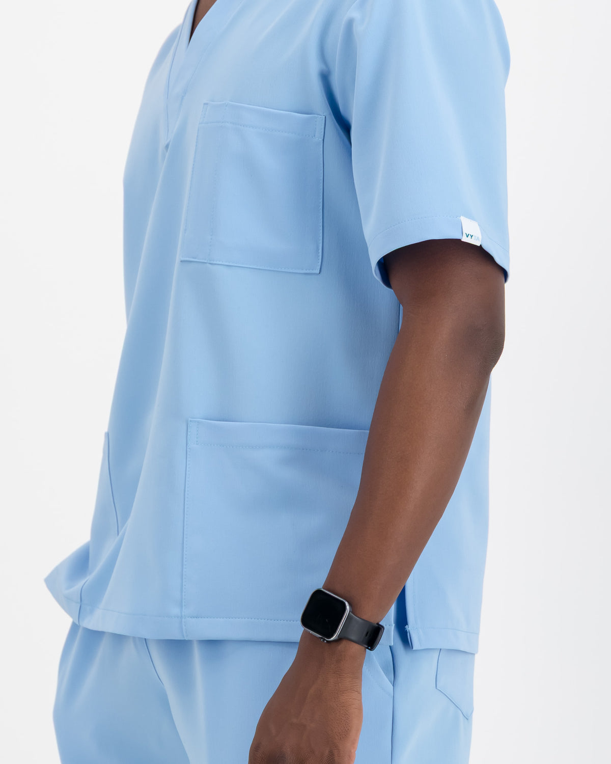 VYTA Core Mens Scrub Top - Baby Blue