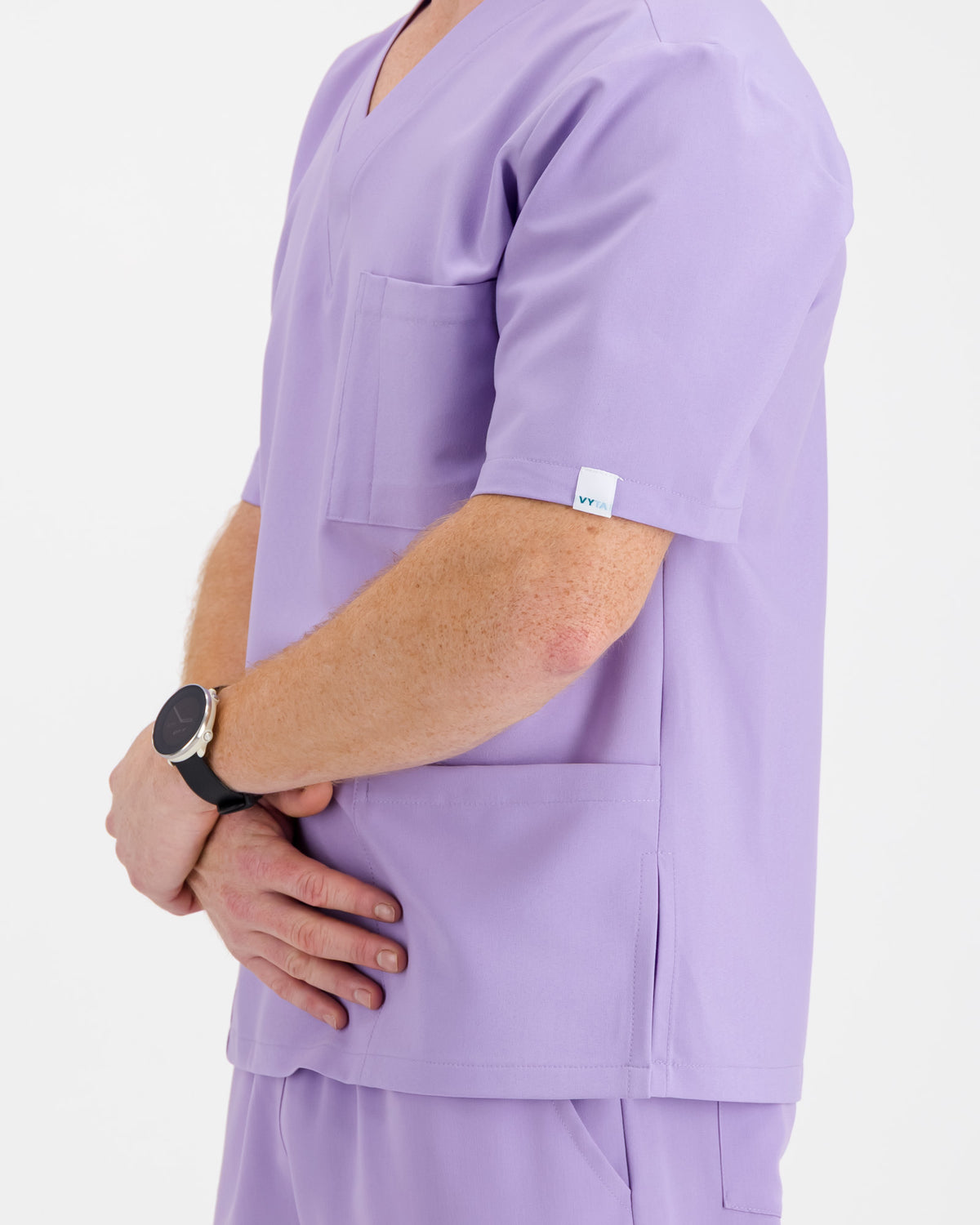VYTA Core Mens Scrub Top - Lilac