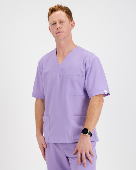VYTA Core Mens Scrub Top - Lilac