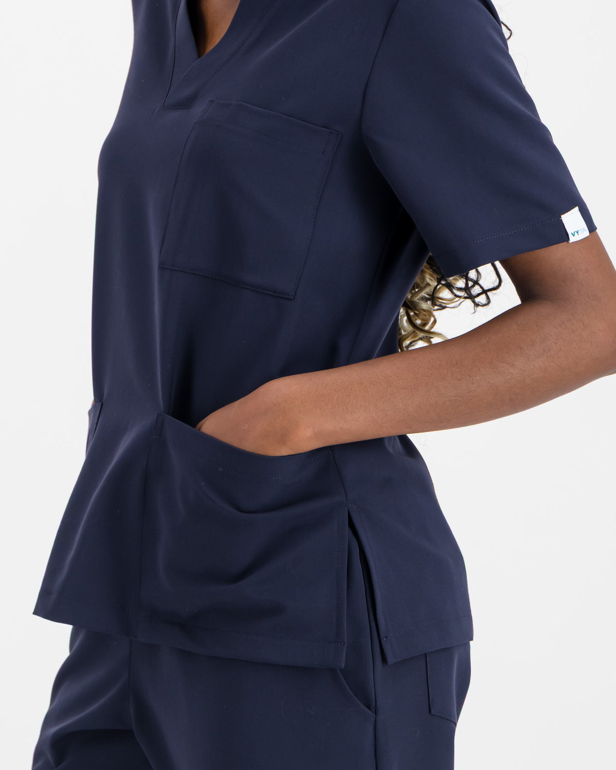 VYTA Core Womens Scrub Top - Navy