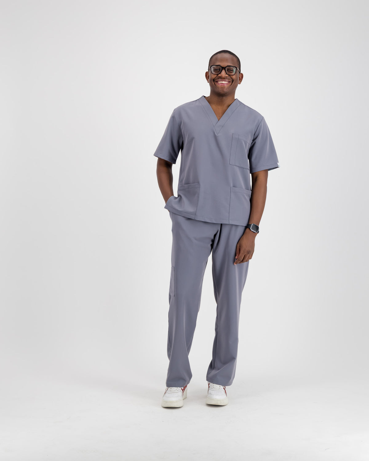 VYTA Core Mens Scrub Top - Grey