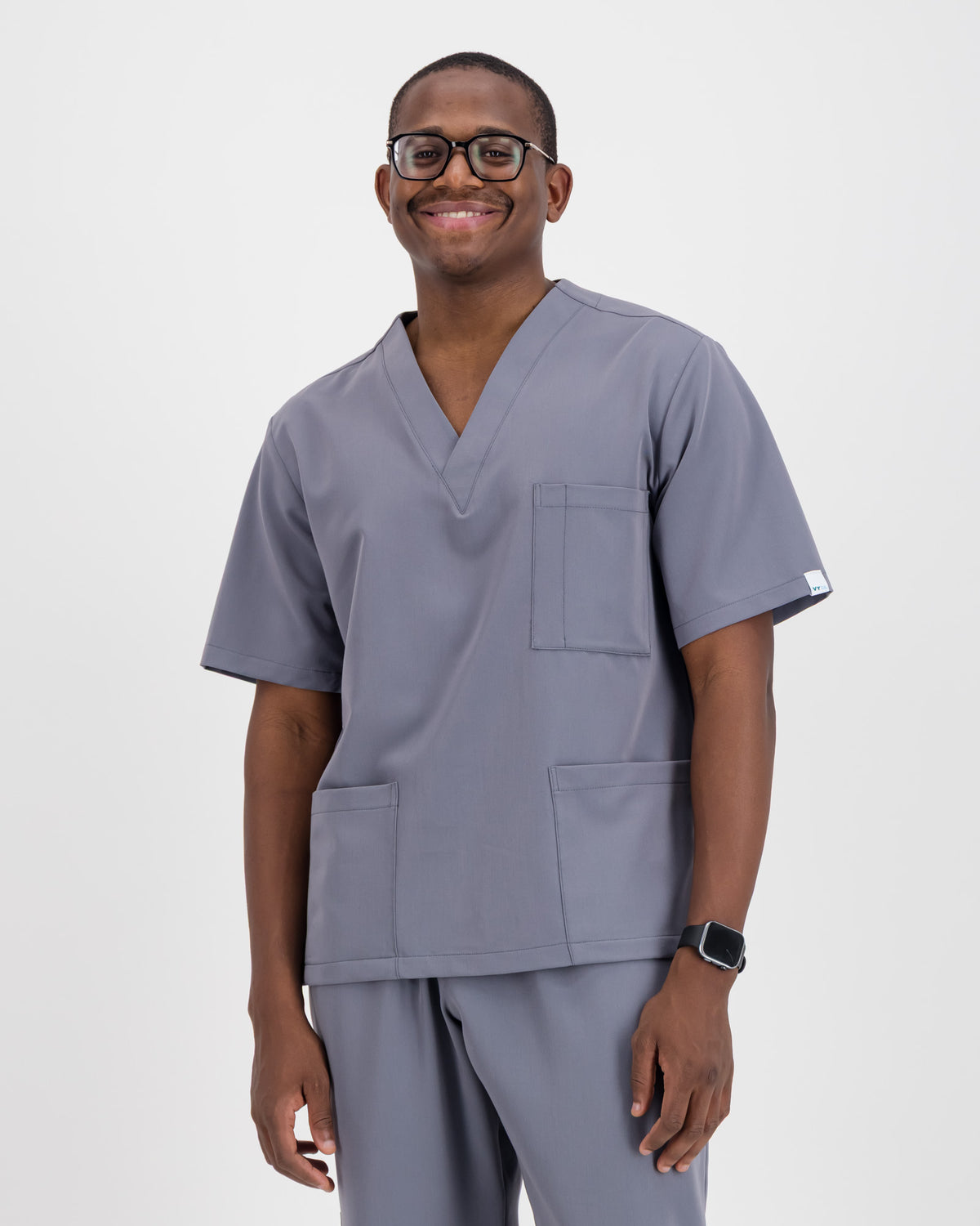 VYTA Core Mens Scrub Top - Grey